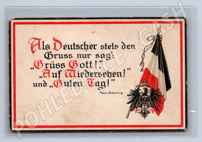 Pohlednice Německo orlice vlajka K.K landsturmwachbataillon N (M19243)