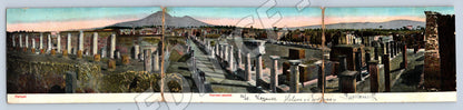 Pohlednice Panoramatická rozkládací Pompeje Itálie prošlá poš (M19244)