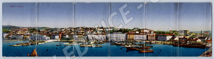 Pohlednice Panoramatická rozkládací Terst Trieste Itálie 1945 (M19245)