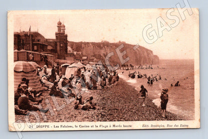 Pohlednice Dieppe útesy kasino pláž 1928 (M19247)