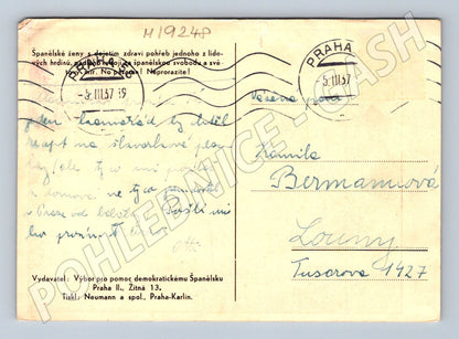 Pohlednice Španělská občanská válka Pomoc Španělsku emotivní  (M19248)