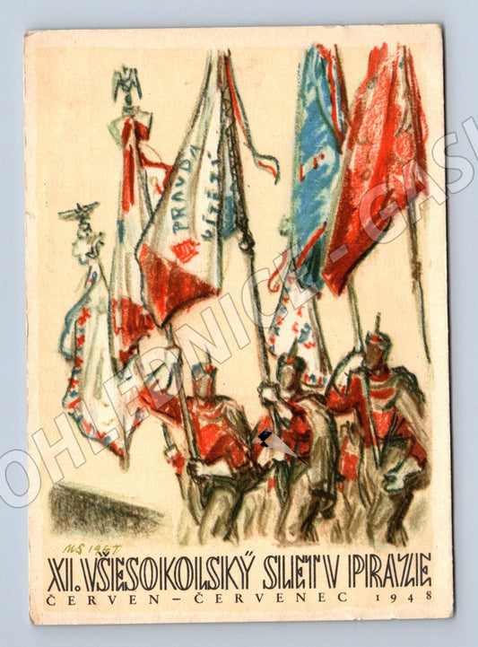 Pohlednice XI Všesokolský slet Praha (M19263)