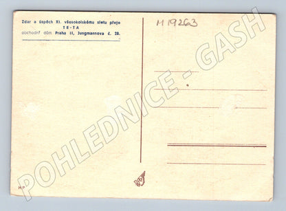 Pohlednice XI Všesokolský slet Praha (M19263)
