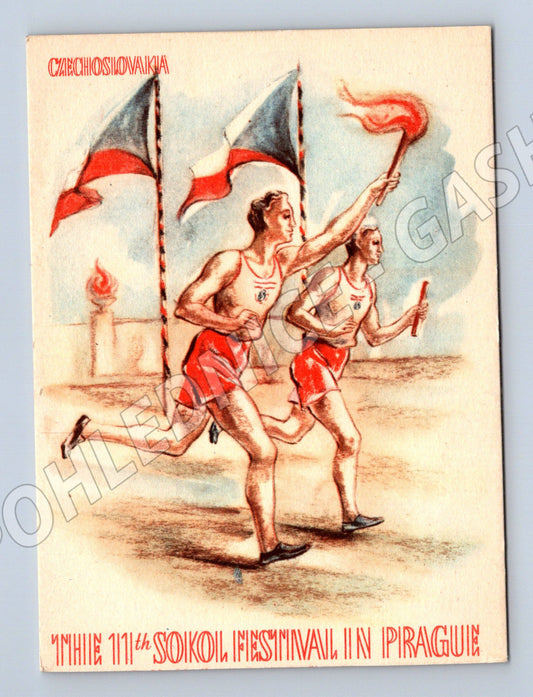 Pohlednice XI všesokolský slet Praha letní slavnost Českoslov (M19265)