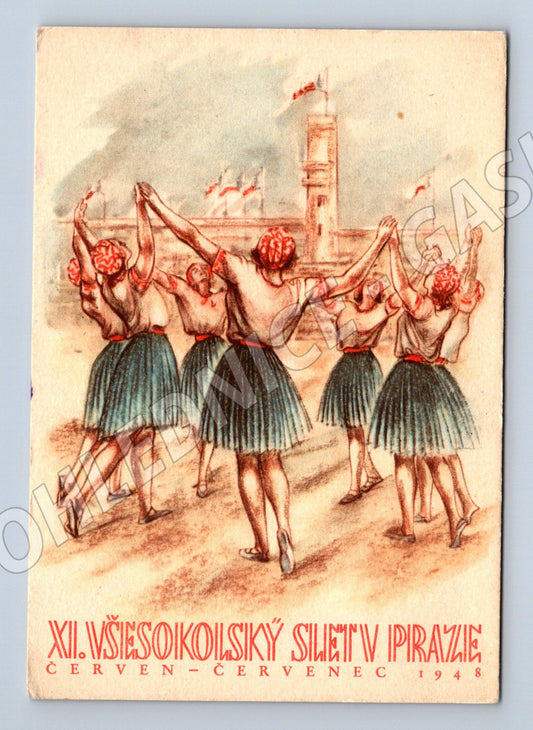 Pohlednice XI Všesokolský slet Praha (M19277)