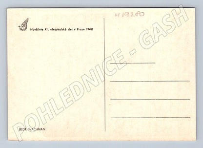 Pohlednice XI všesokolský slet Praha Bedřich Wachman (M19280)