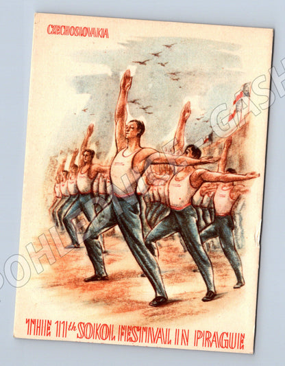 Pohlednice XI sokolský slet Praha před 1950 nepoužitá (M19281)