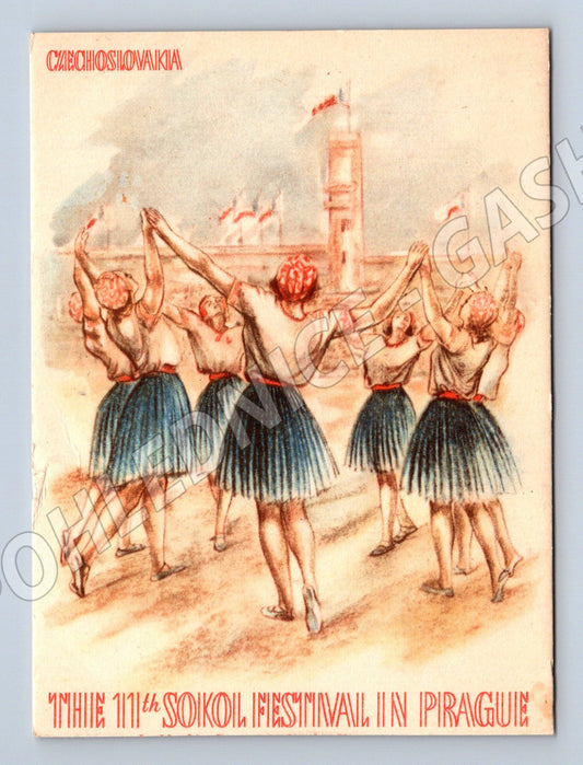 Pohlednice XI všesokolský slet Praha malý formát nepoužitá (M19282)