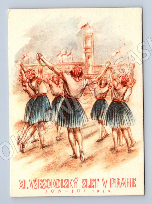Pohlednice XI Všesokolský slet Praha malý formát (M19296)