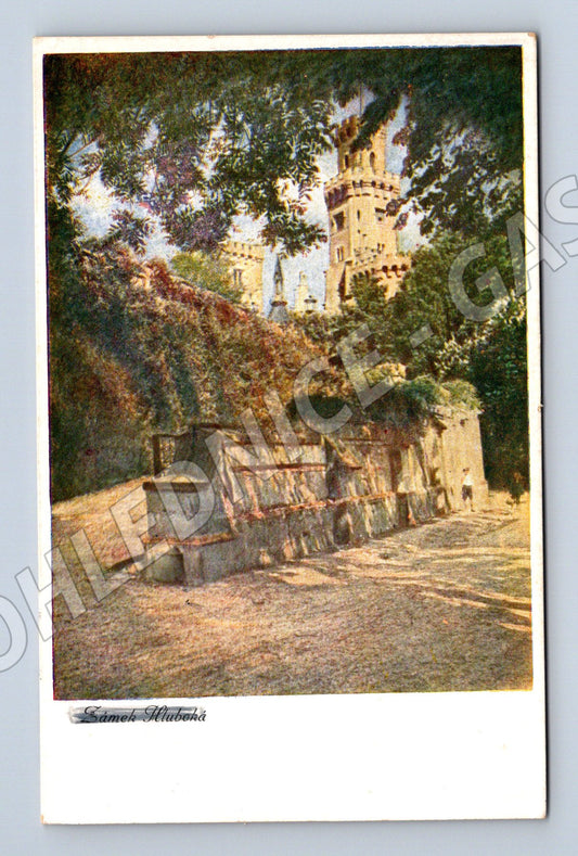 Pohlednice zámek Hluboká nad Vltavou zaslaná Protektorát ČM (M19298)