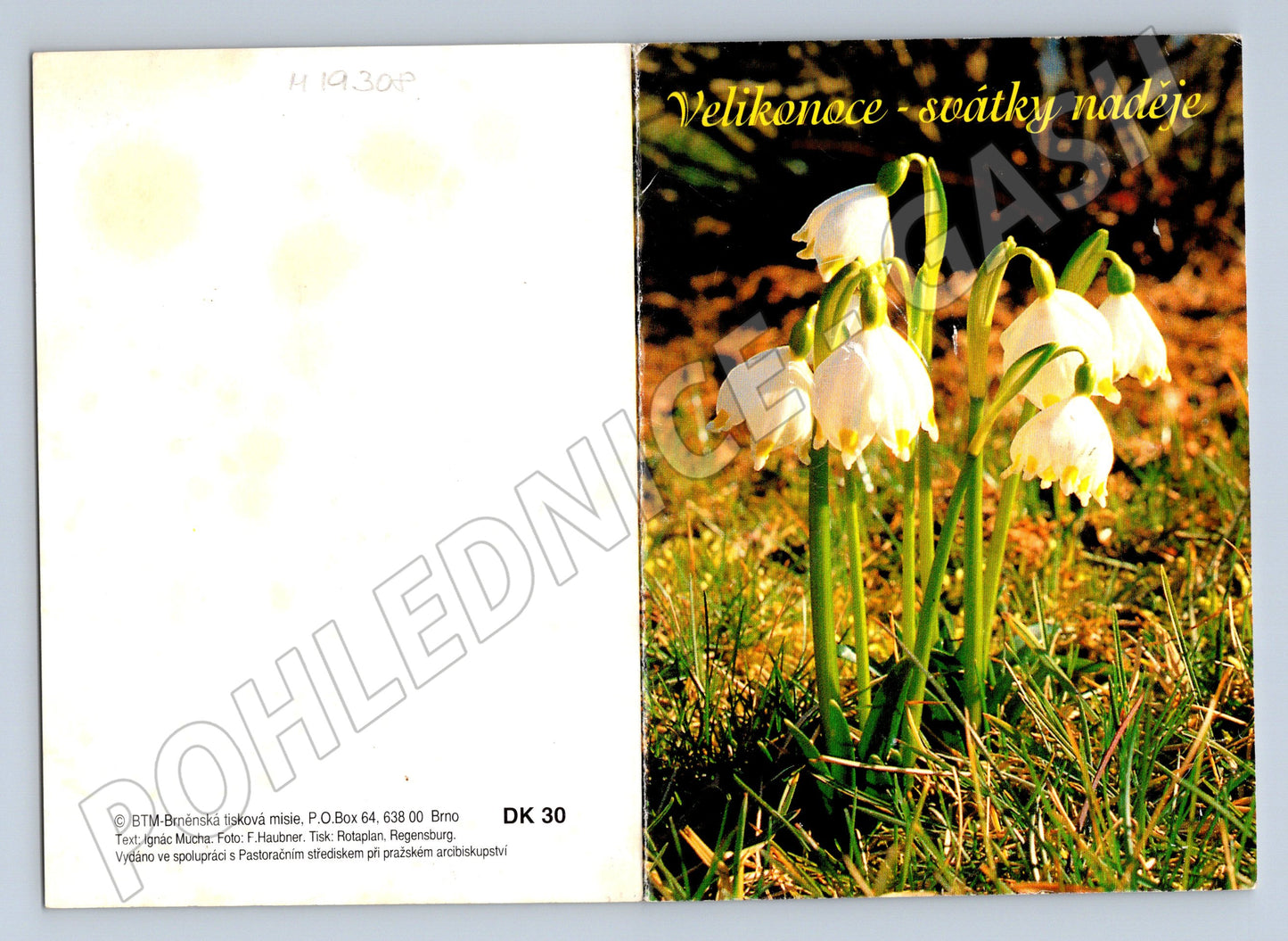 Pohlednice Velikonoční svátky naděje Česká republika DK-30 (M19308)