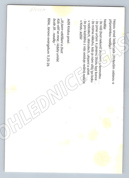 Pohlednice Velikonoční svátky naděje Česká republika DK-30 (M19308)