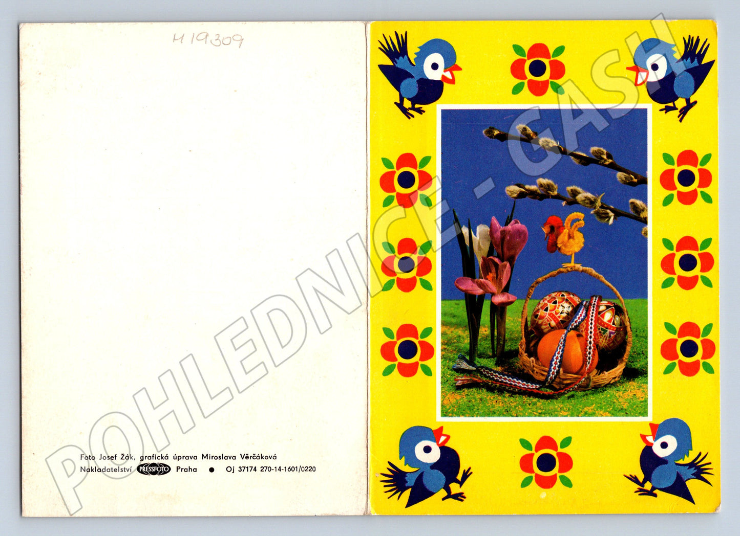 Pohlednice Velikonoční ČR velký formát tradiční motivy (M19309)