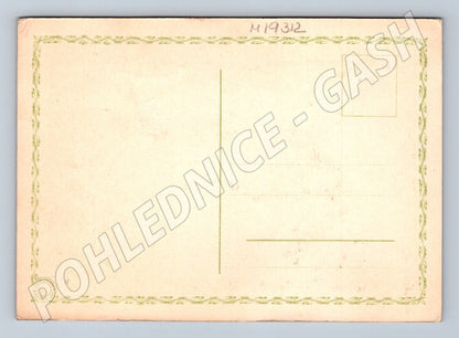 Pohlednice děti v kroji u kříže venkovský motiv (M19312)