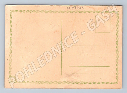 Pohlednice Etnografická pohlednice děti u křížku Českoslovens (M19313)