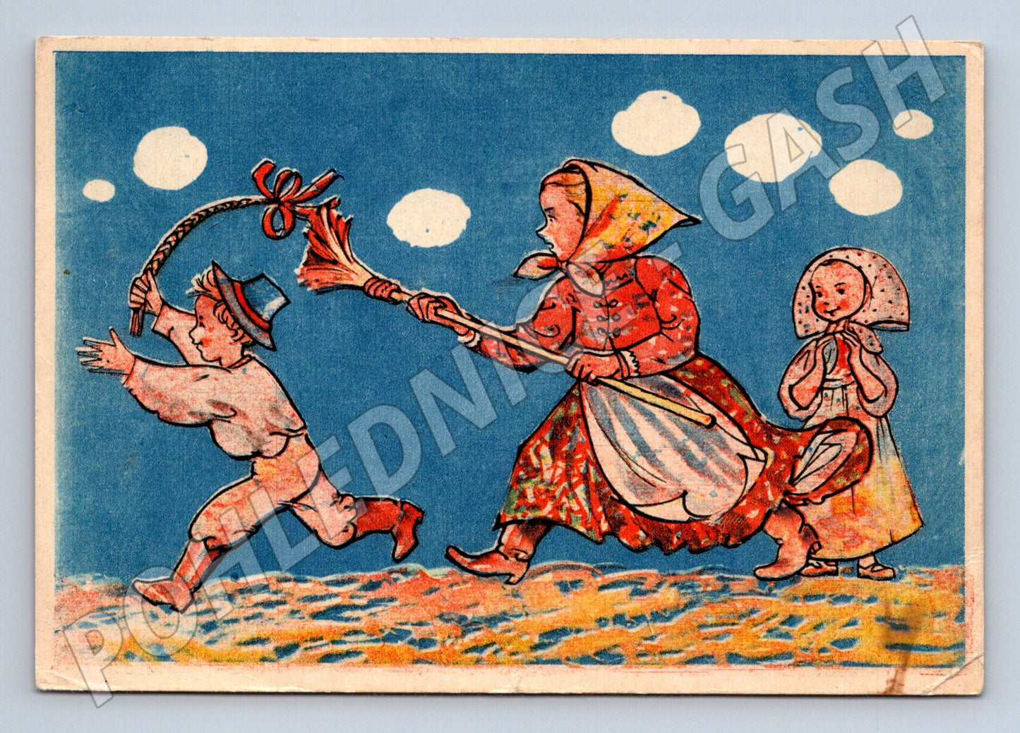 Pohlednice Slovenská velká noc etnografická V Čpín (M19318)