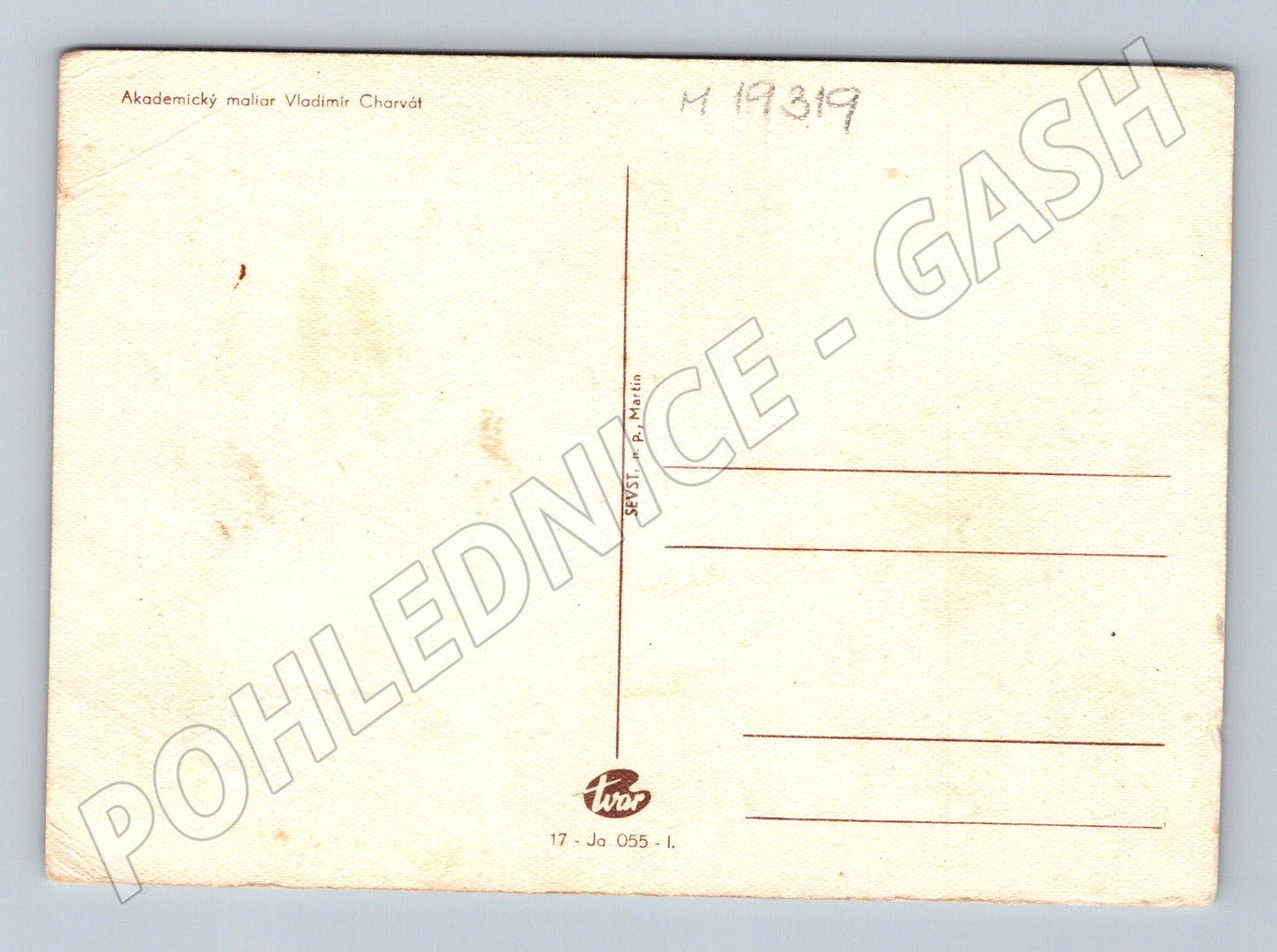 Pohlednice Velikonoční Vladimír Charvát malý formát 1 polovin (M19319)