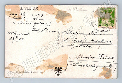 Pohlednice Velikonoční dívka v kroji pod rozkvetlým stromem (M19322)