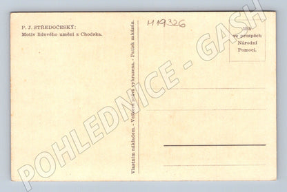 Pohlednice Velikonoční Chodsko lidové umění P.J. Středočeský (M19326)