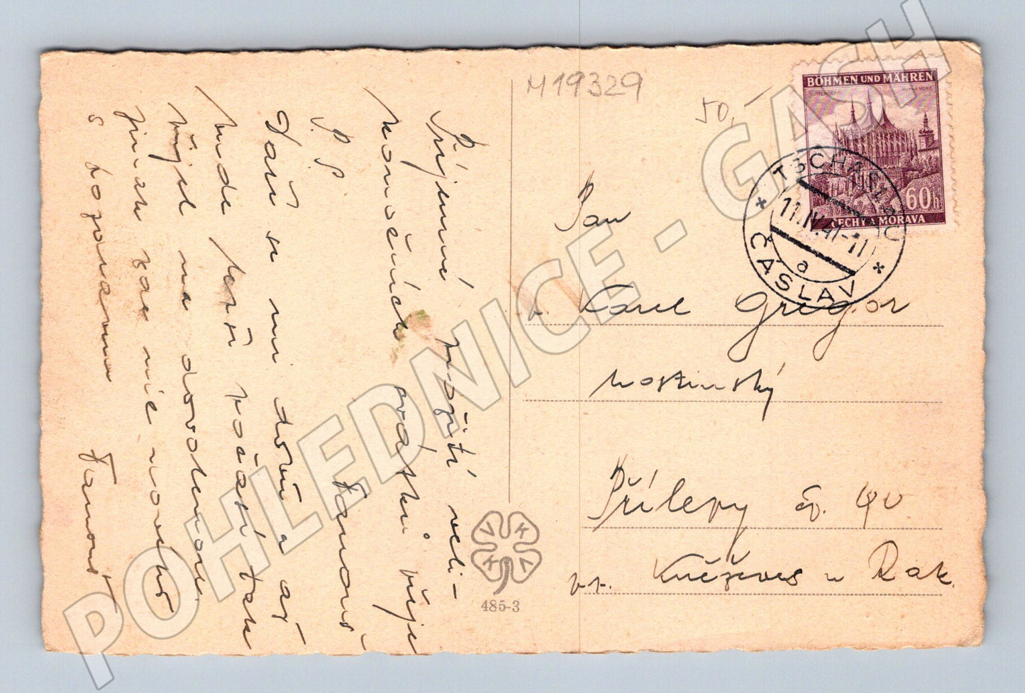 Pohlednice Velikonoční Protektorát Čechy a Morava (M19329)