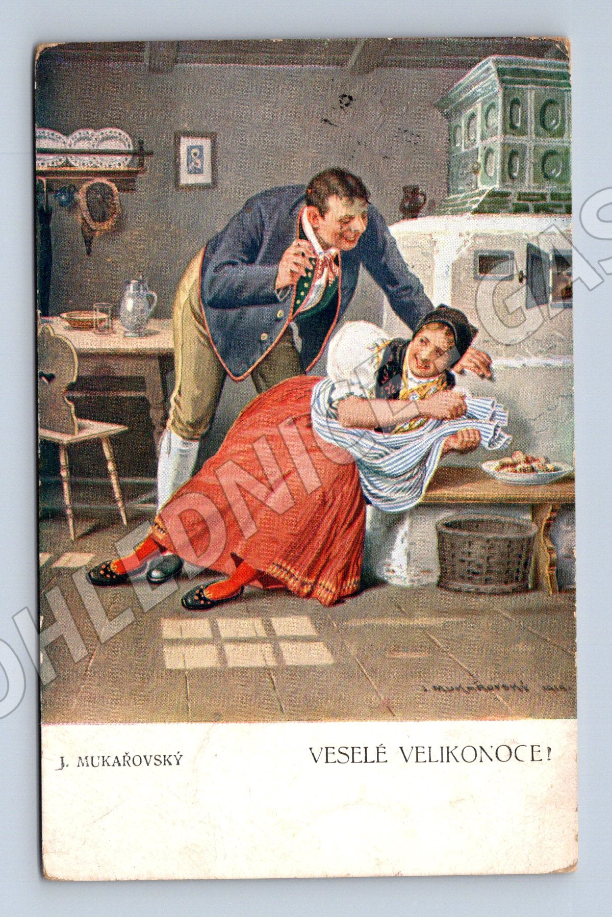 Pohlednice Starobylá velikonoční lidová tradice J Mukařovský (M19331)