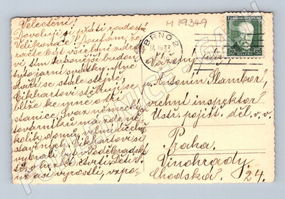 Pohlednice Velikonoční Pražský hrad ČSR 1933 (M19349)