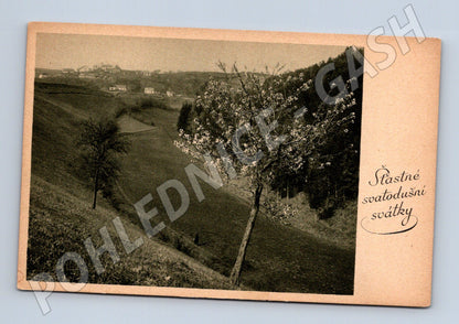 Pohlednice Šťastné svatodušní svátky krajina (M19350)