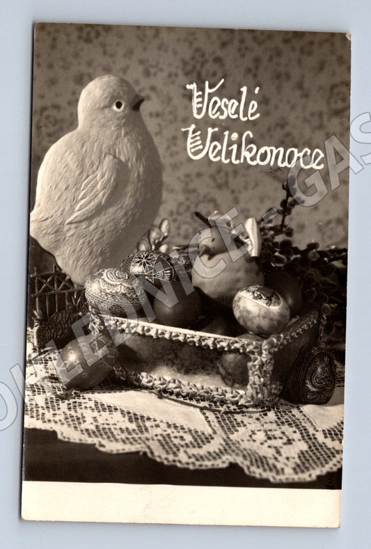 Pohlednice Veselé Velikonoce Československo malý formát do 19 (M19353)