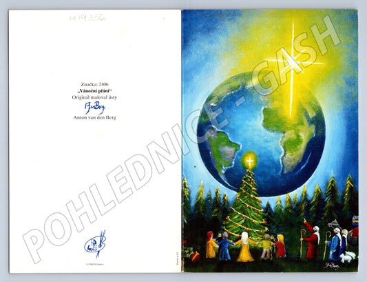 Pohlednice Vánoční rozkládací Anton van den Berg (M19356)