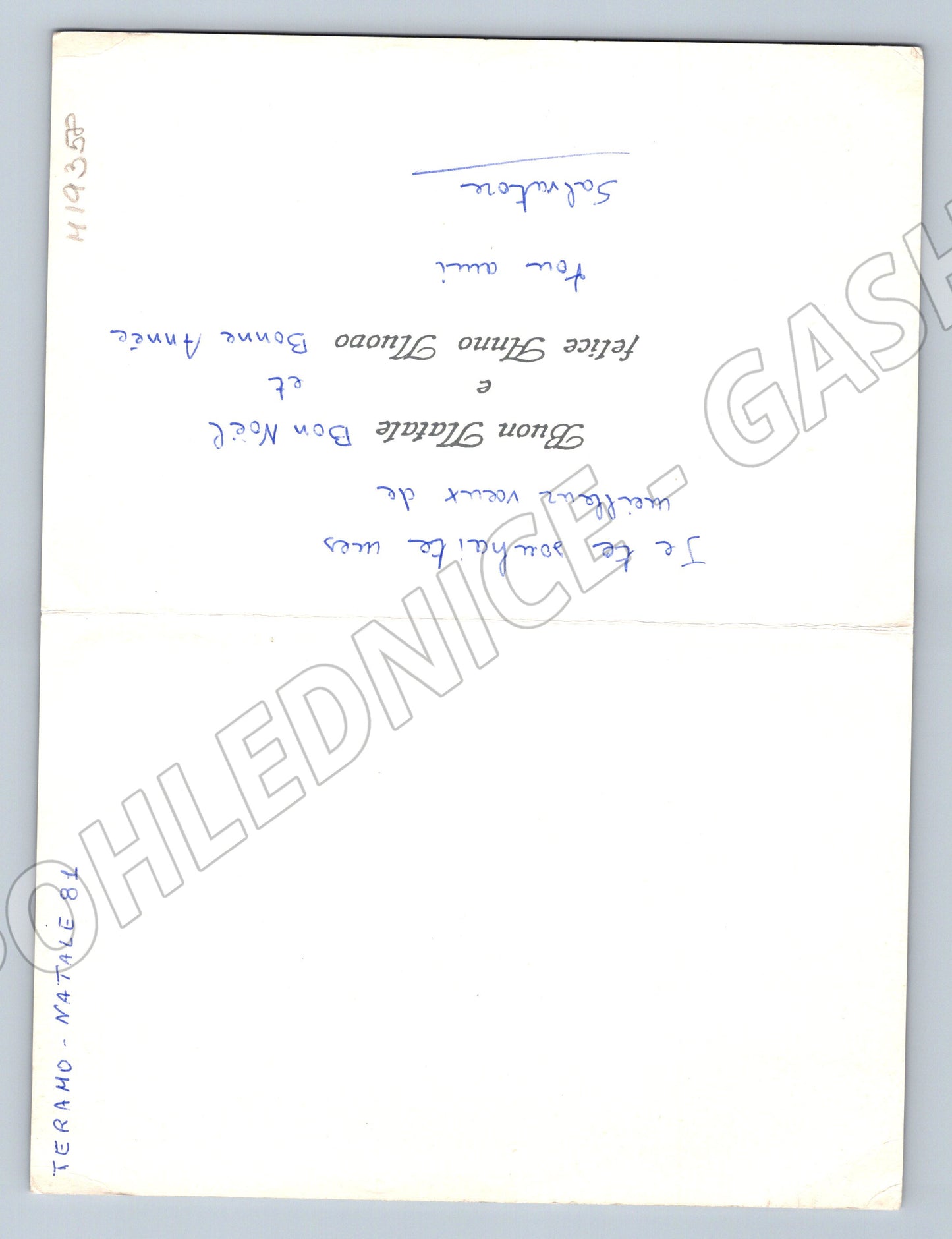 Pohlednice zimní krajina s bruslaři malířství 1981 (M19358)
