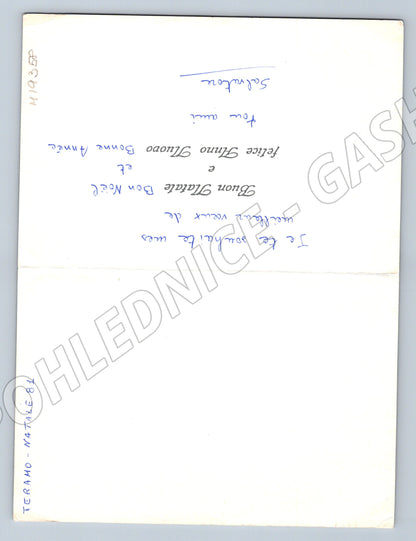Pohlednice zimní krajina s bruslaři malířství 1981 (M19358)