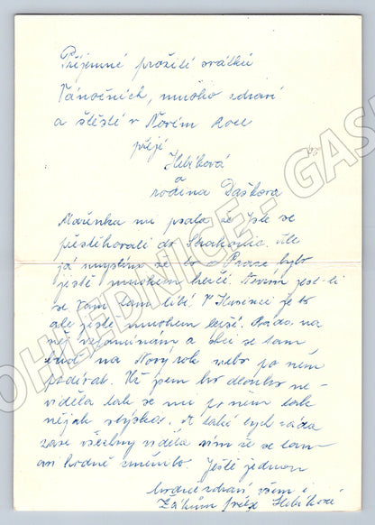Pohlednice zimní krajina se saněmi K. Slavík Orbis (M19369)