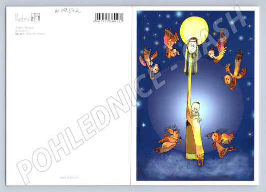 Pohlednice Vánoční Ilustris moderní ilustrace (M19372)