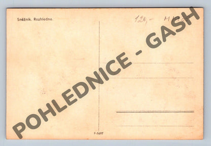 Pohlednice Sněžník rozhledna ČB (M1938)
