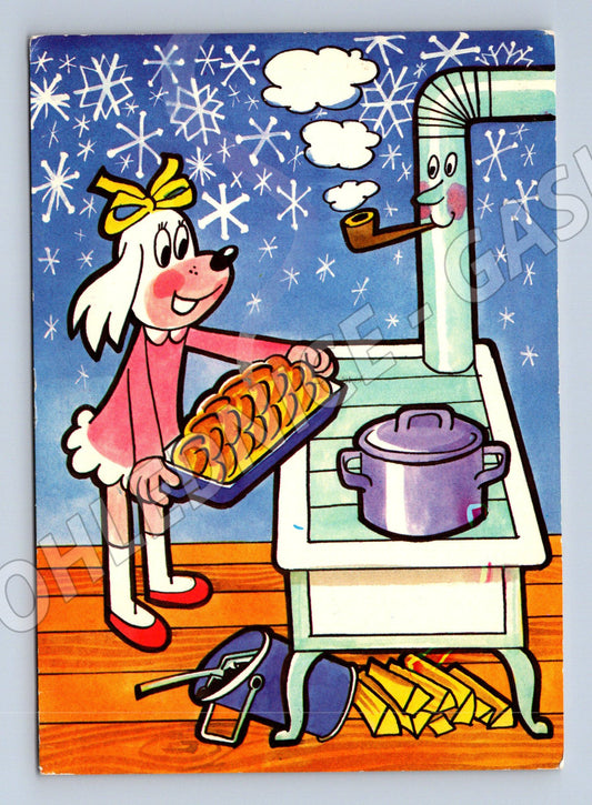 Pohlednice kresba J Němeček čtyřlístek Fifinka (M19386)