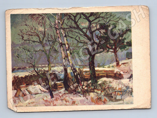 Pohlednice Zima u Motola Jar Hudec vánoční ORBIS malý formát (M19387)