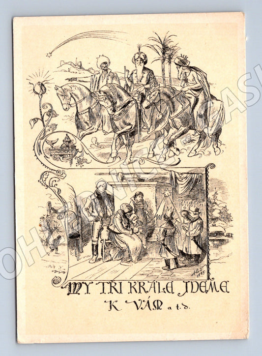 Pohlednice My tři králové Mikoláš Aleš ČSR Orbis (M19388)
