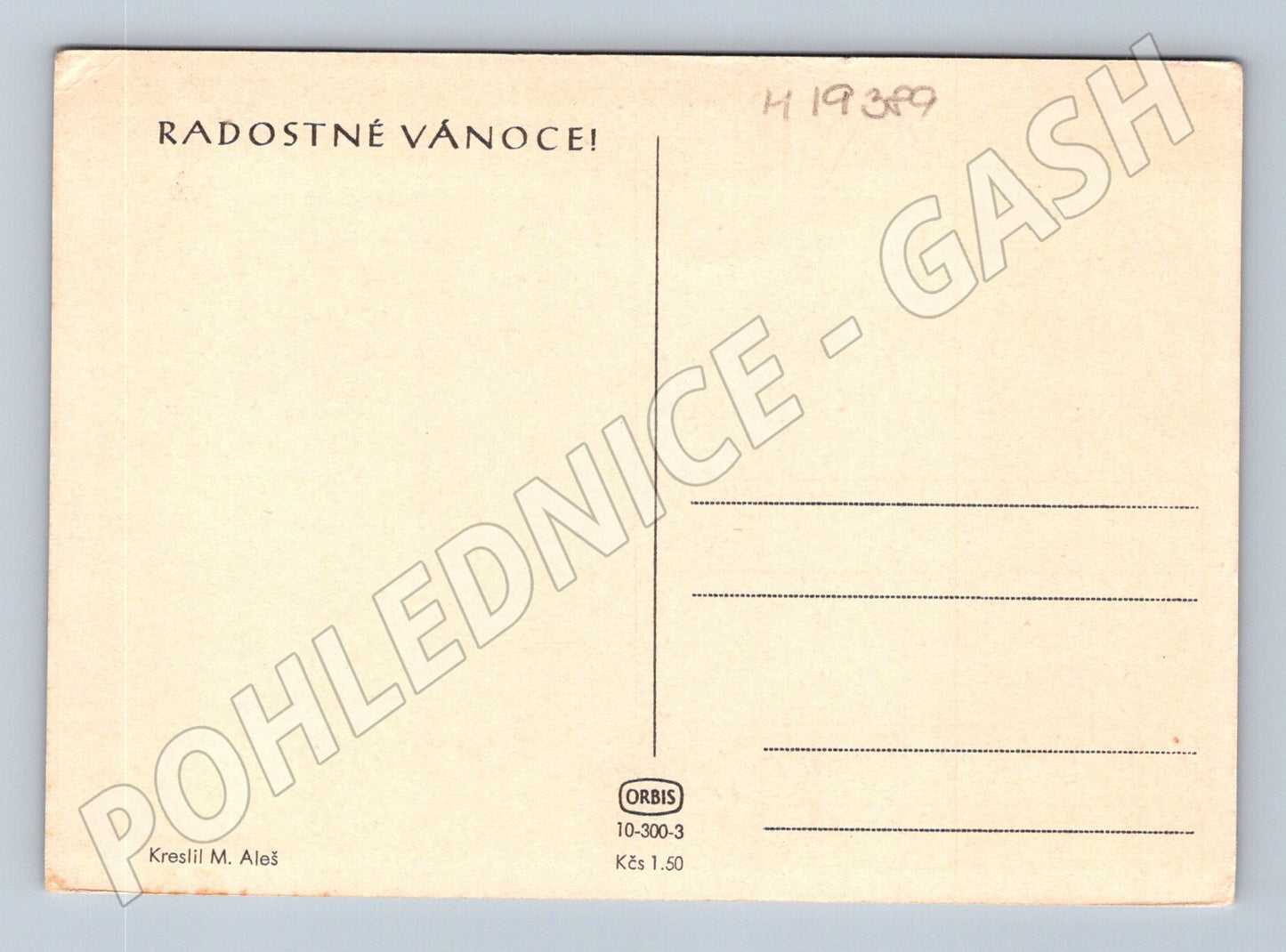 Pohlednice M Aleš čertíci na saních Radostné Vánoce (M19389)