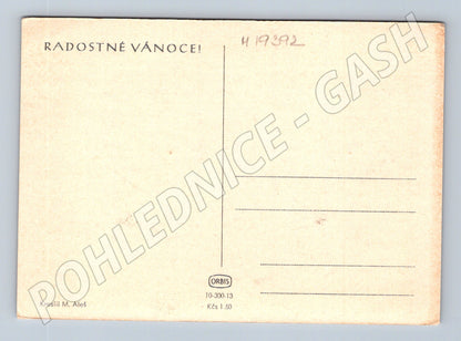 Pohlednice Historická vánoční sv Dorota ilustrace M Aleš (M19392)