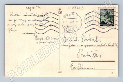 Pohlednice Narození Páně Čechy Morava 1942 malý formát (M19403)