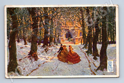 Pohlednice Vánoční ČSR 1940 zimní scéna razítkovaná (M19408)