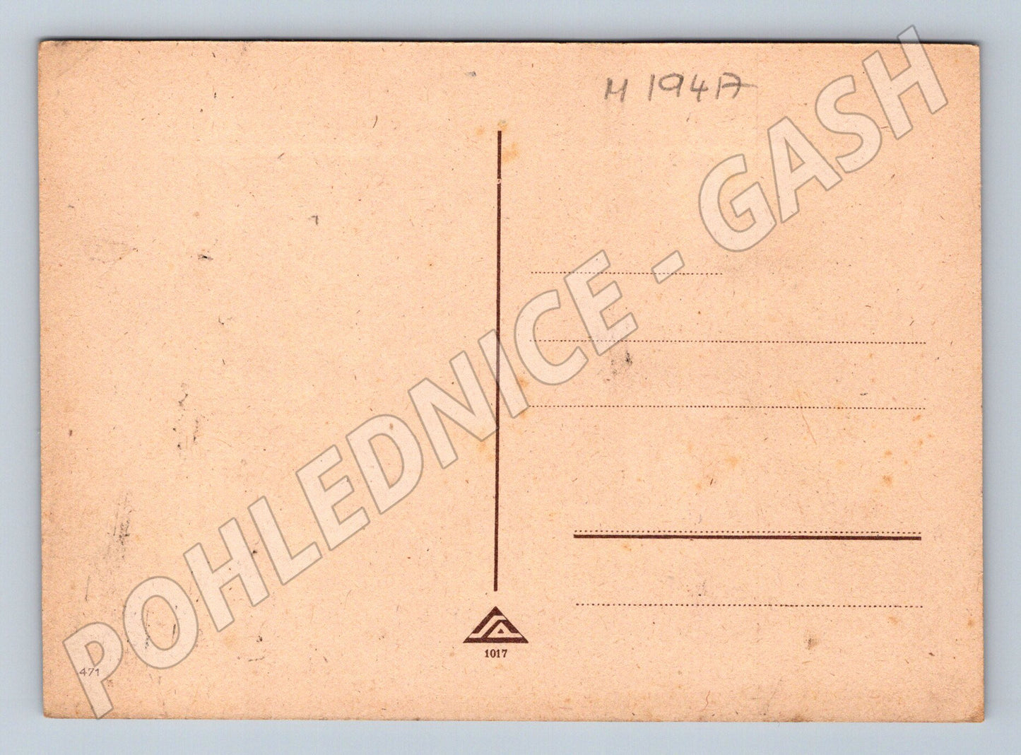 Pohlednice Malovaná pohlednice děti v dešti Salač (M19417)