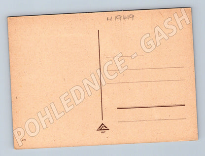 Pohlednice Ilustrovaná děti v dešti Salač (M19419)