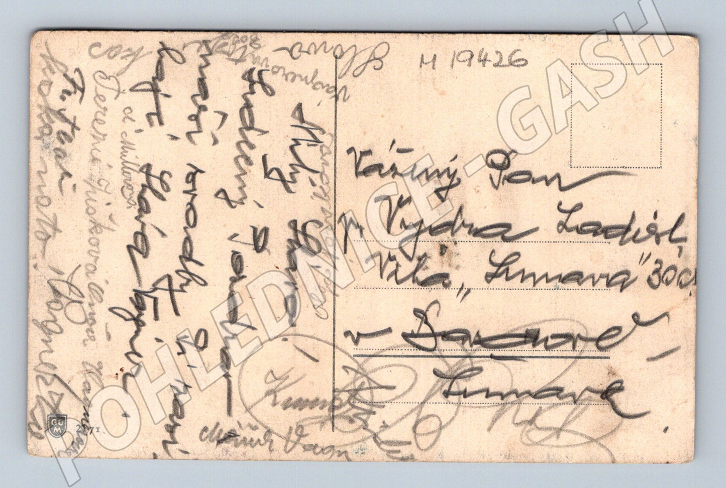 Pohlednice Starý pohled malířství zátiší s ovocem a džbánem (M19426)