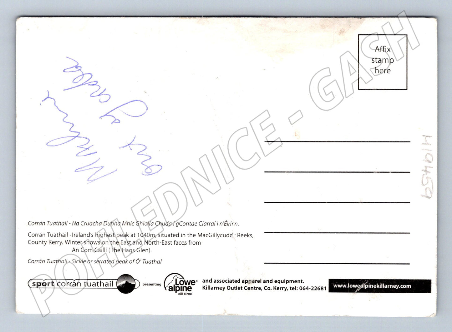 Pohlednice Irsko Corrán Tuathail zasněžený vrchol Lowe Alpine (M19459)