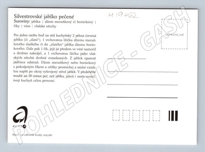 Pohlednice Pečené jablko recept ilustrace Klasa neprodejná (M19462)