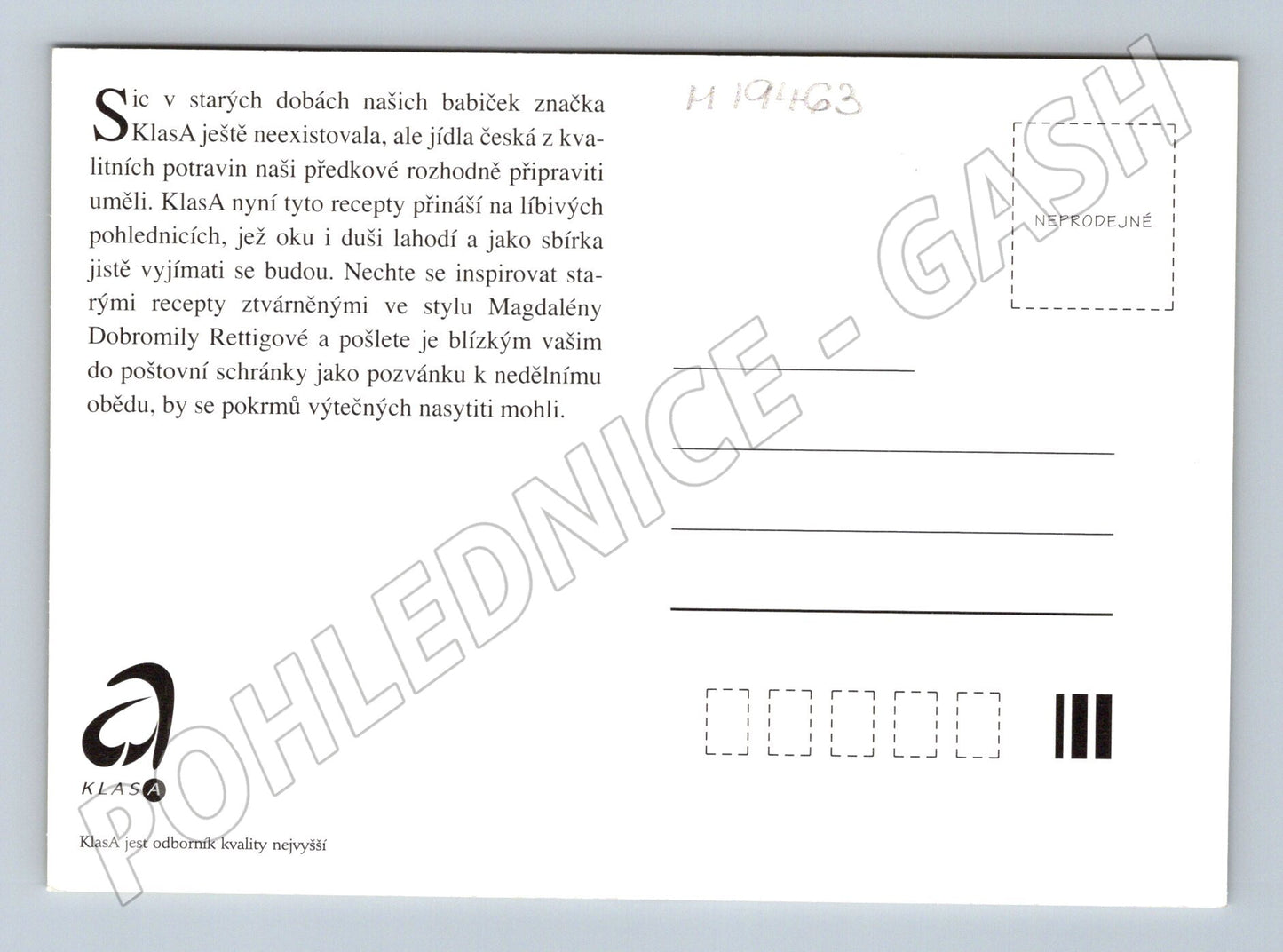 Pohlednice KlasA pin-up dívka česká kuchyně (M19463)