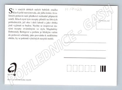 Pohlednice KlasA pin-up dívka česká kuchyně (M19463)