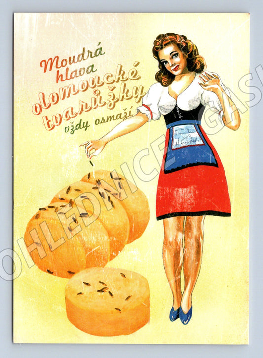 Pohlednice Smažené olomoucké tvarůžky neprodaná (M19467)