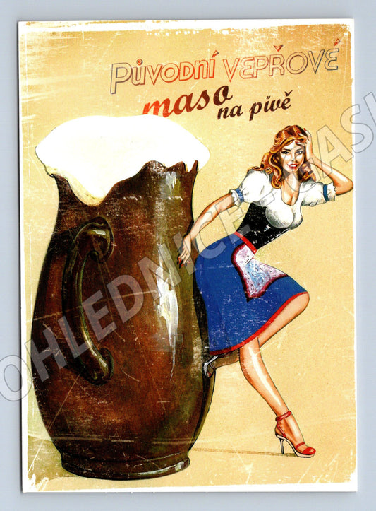 Pohlednice Vepřové maso na pivě recept (M19469)